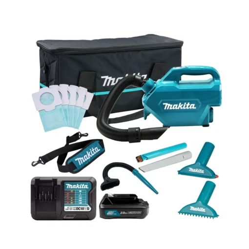 Makita CL121DWA 12Vmax CXT Cordless Vacuum Cleaner With 1 X 2.0Ah Batteries, Charger & Bag -Makita Shop cl121dwa